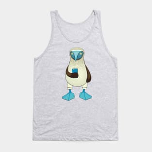 Blue-footed Booby with Phone Tank Top